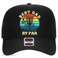 Best Dad By Par Disc Golf retro Frisbee Father's Day Hat thumb 0