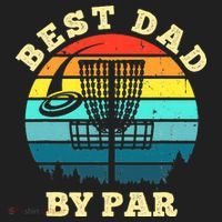 Best Dad By Par Disc Golf retro Frisbee Father's Day Hat thumb 2