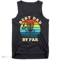Best Dad By Par Disc Golf retro Frisbee Father's Day Tank Top thumb 0