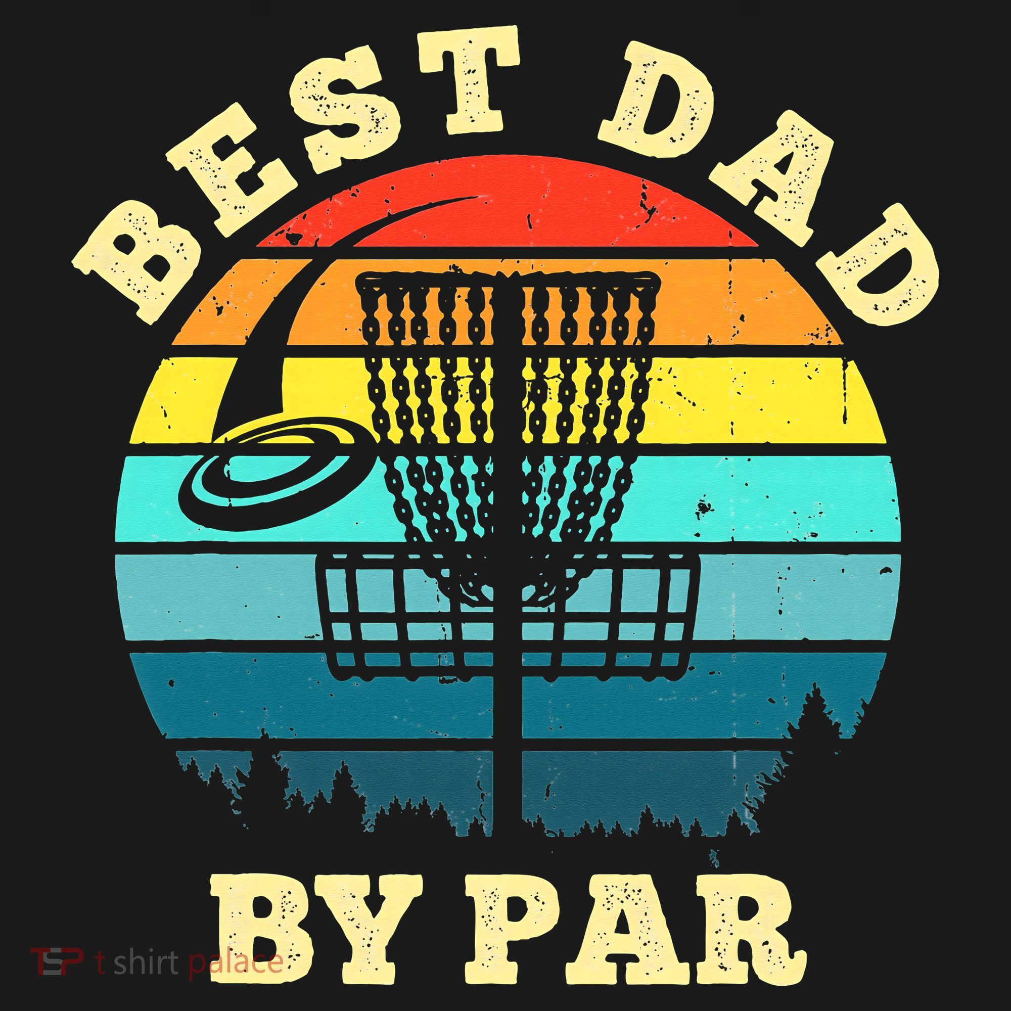 Best Dad By Par Disc Golf retro Frisbee Father's Day Visor