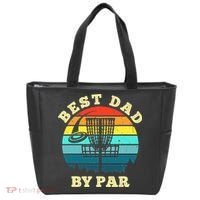 Best Dad By Par Disc Golf retro Frisbee Father's Day Tote Bag thumb 0
