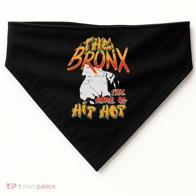 Boogie Down Bronx Hip Hop Rap Graffiti Art Music Design USA-Made Doggie Bandana