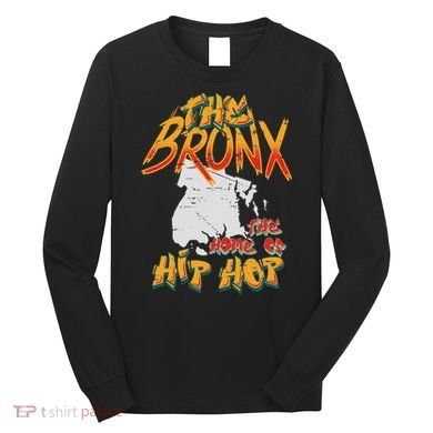 Boogie Down Bronx Hip Hop Rap Graffiti Art Music Design Long Sleeve Shirt