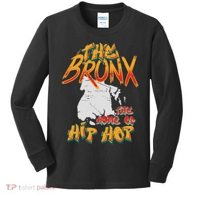 Boogie Down Bronx Hip Hop Rap Graffiti Art Music Design Kids Long Sleeve Shirt