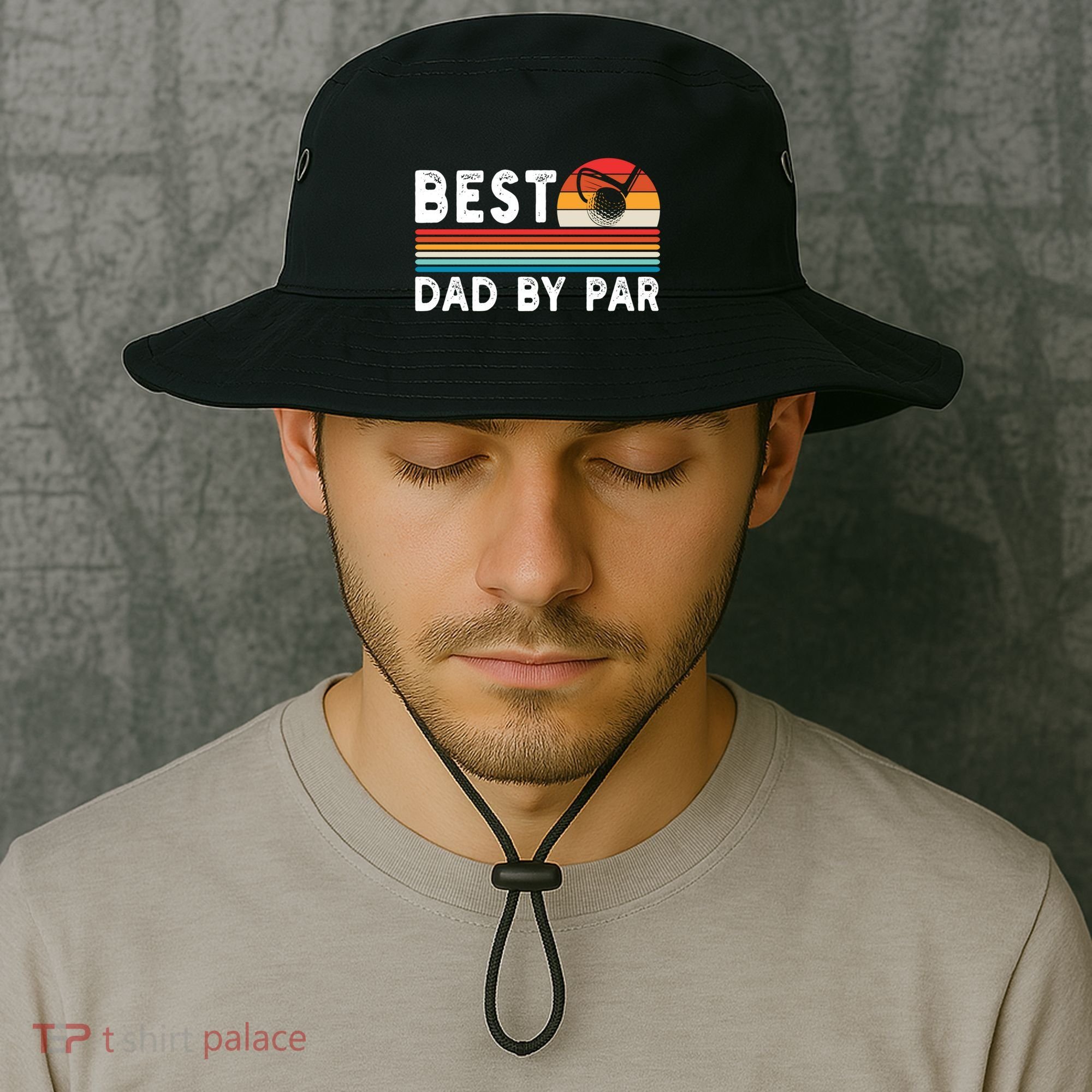 Best Dad By Par Golf Funny Golf Golfing FatherS Day Golfer Great Gift Bucket Hat