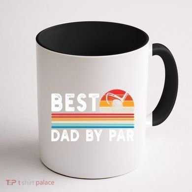 Best Dad By Par Golf Funny Golf Golfing FatherS Day Golfer Great Gift Coffee Mug back