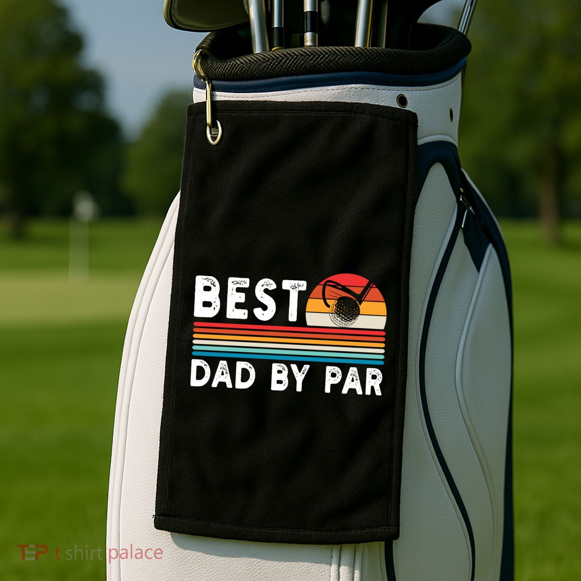 Best Dad By Par Golf Funny Golf Golfing FatherS Day Golfer Great Gift Golf Towel