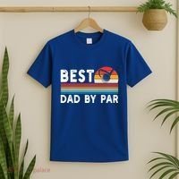 Best Dad By Par Golf Funny Golf Golfing FatherS Day Golfer Great Gift T-Shirt thumb 2