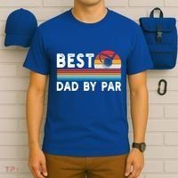 Best Dad By Par Golf Funny Golf Golfing FatherS Day Golfer Great Gift T-Shirt thumb 6