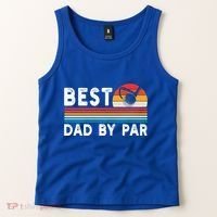 Best Dad By Par Golf Funny Golf Golfing FatherS Day Golfer Great Gift Tank Top thumb 2