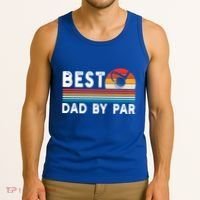 Best Dad By Par Golf Funny Golf Golfing FatherS Day Golfer Great Gift Tank Top thumb 3