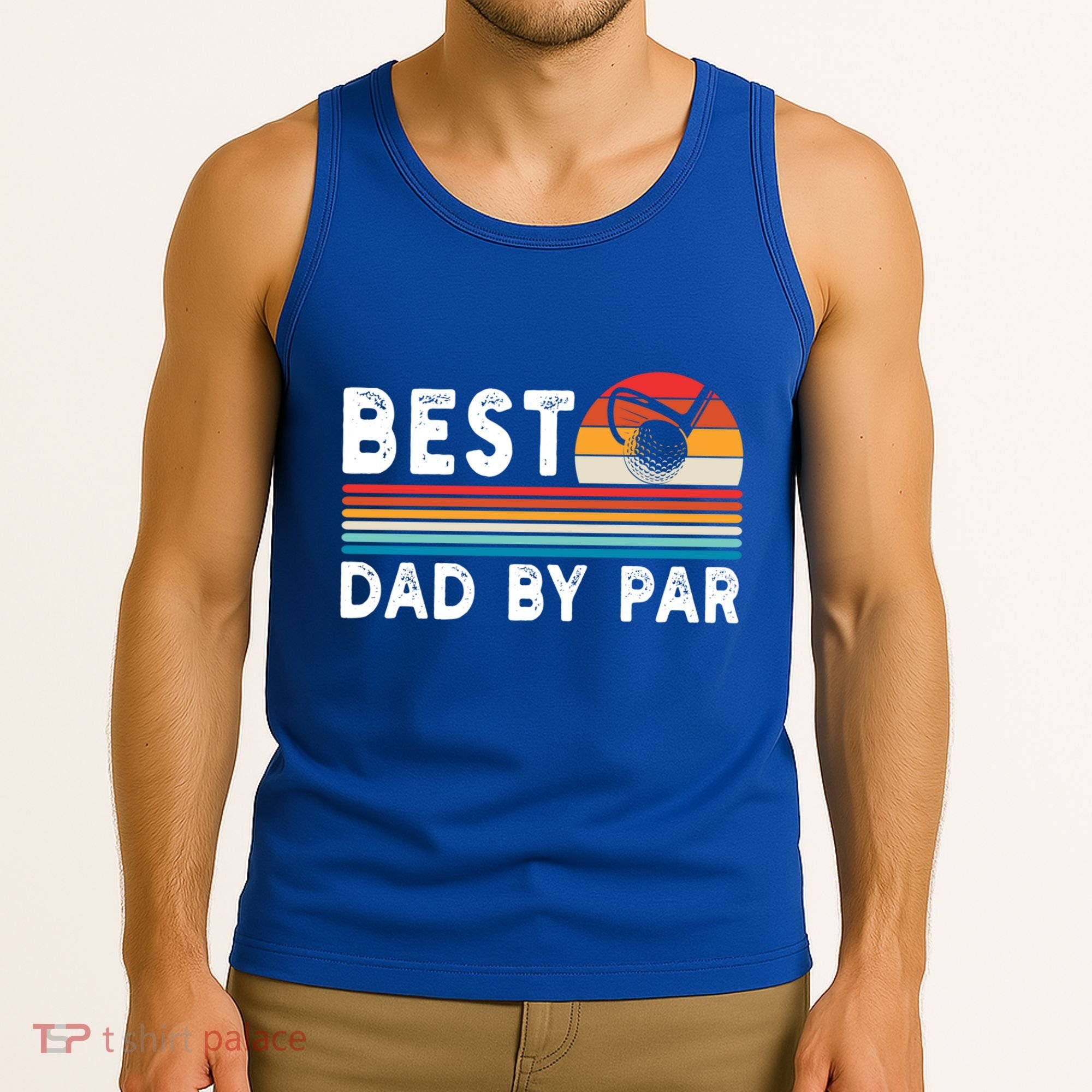 Best Dad By Par Golf Funny Golf Golfing FatherS Day Golfer Great Gift Tank Top