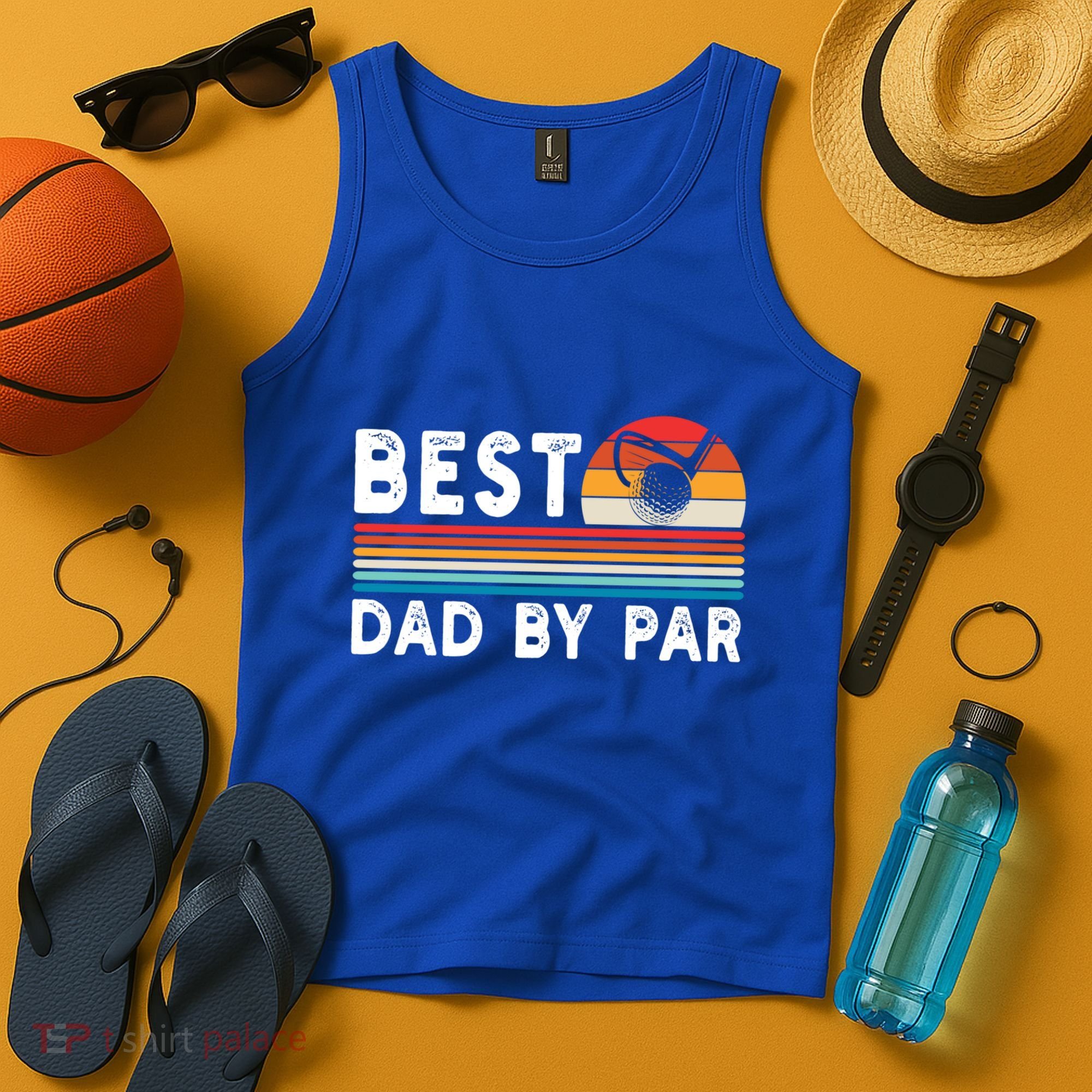 Best Dad By Par Golf Funny Golf Golfing FatherS Day Golfer Great Gift Tank Top