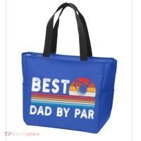 Best Dad By Par Golf Funny Golf Golfing FatherS Day Golfer Great Gift Tote Bag thumb 3
