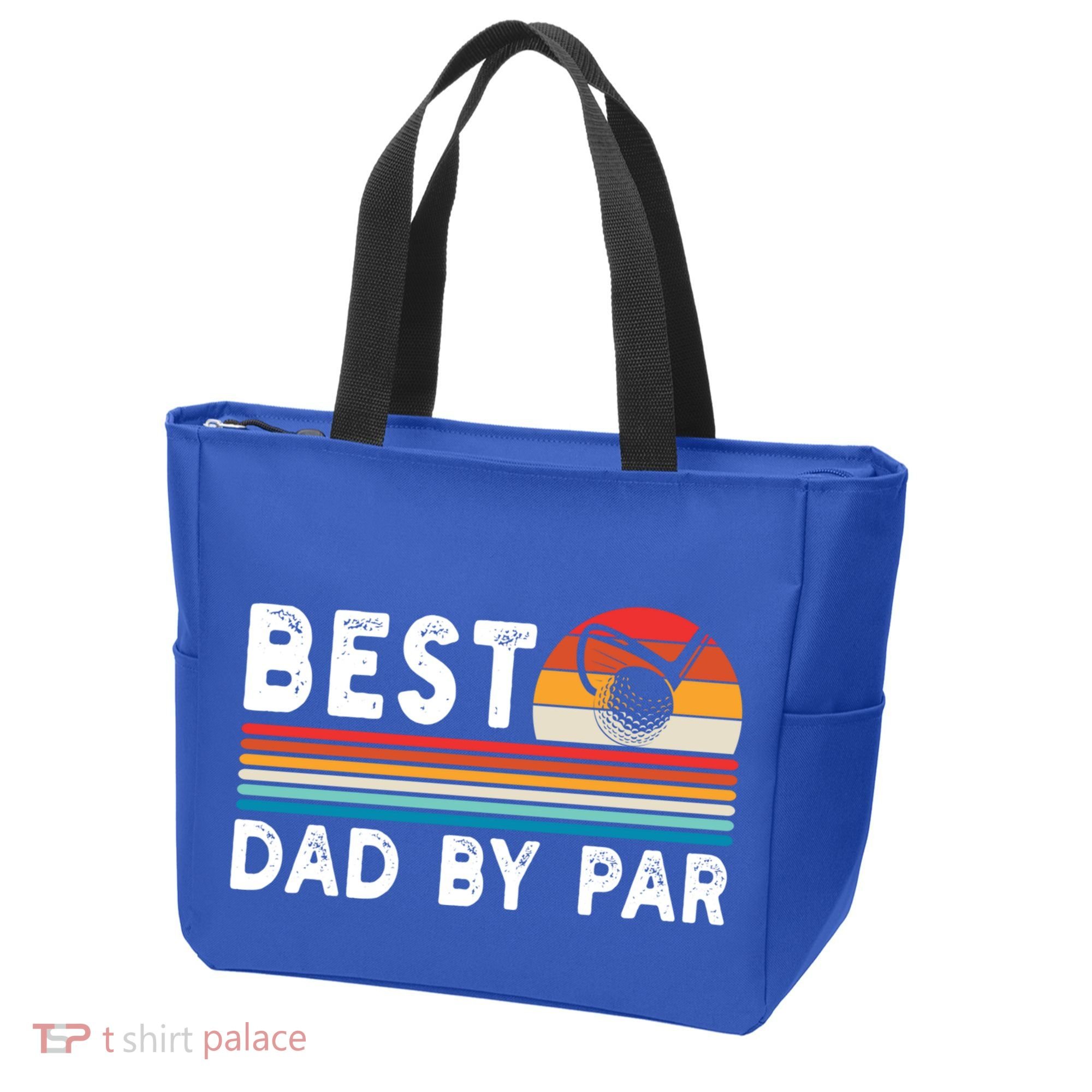 Best Dad By Par Golf Funny Golf Golfing FatherS Day Golfer Great Gift Tote Bag