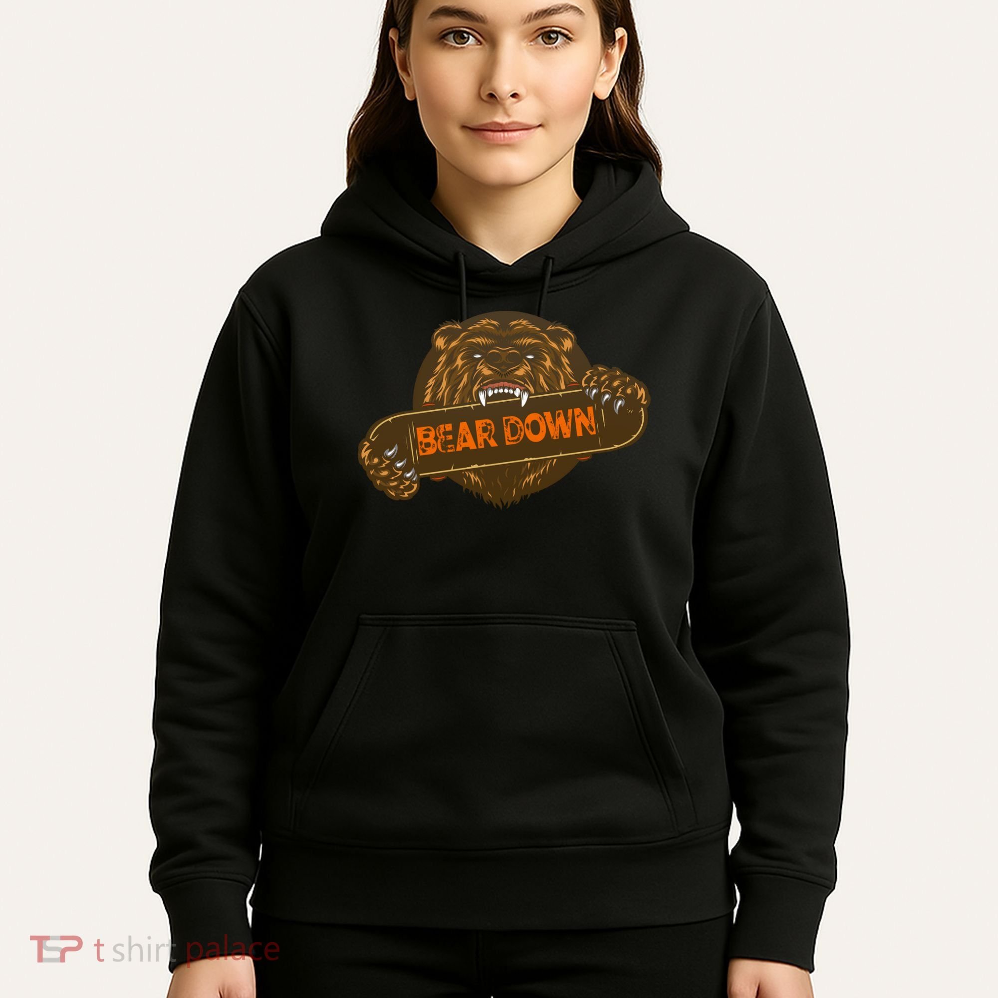 Bear Down Brown Bear Hoodie