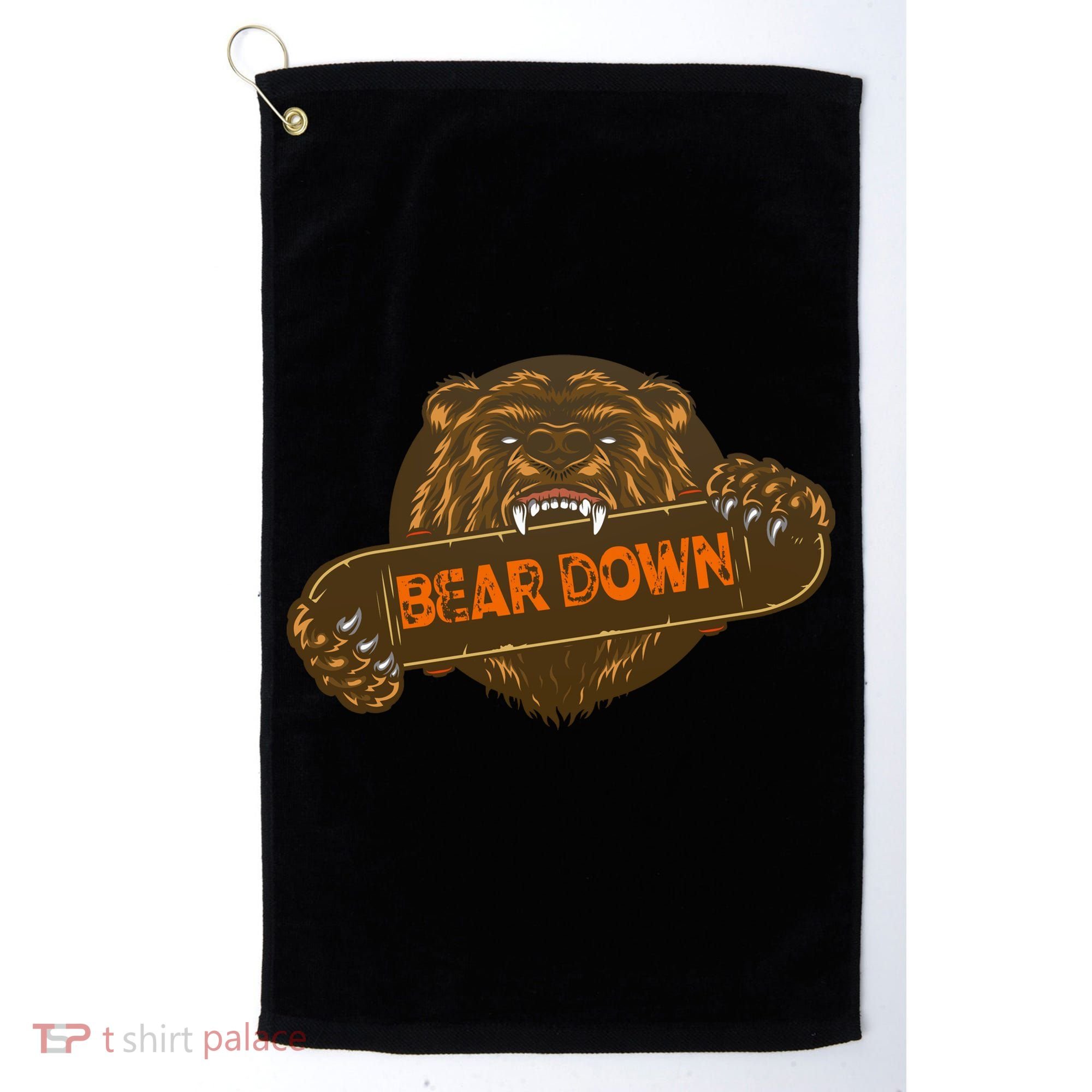 Bear Down Brown Bear Golf Towel