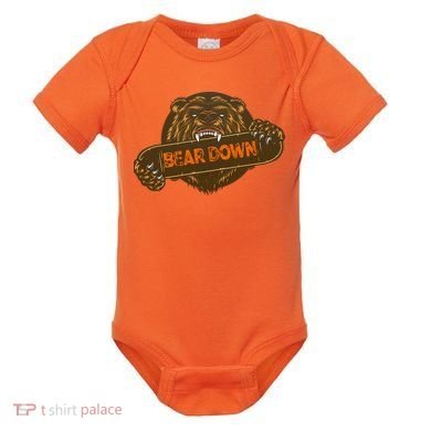 Bear Down Brown Bear Baby Bodysuit