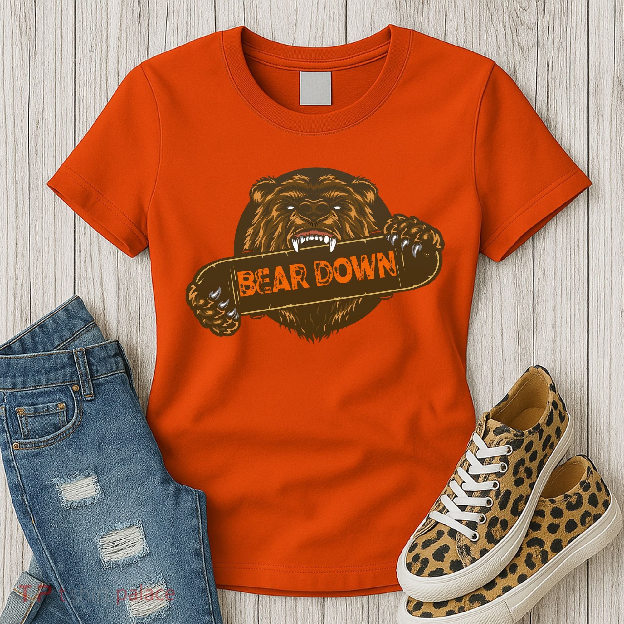 Bear Down Brown Bear Women's T-Shirt