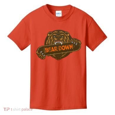 Bear Down Brown Bear Kids T-Shirt