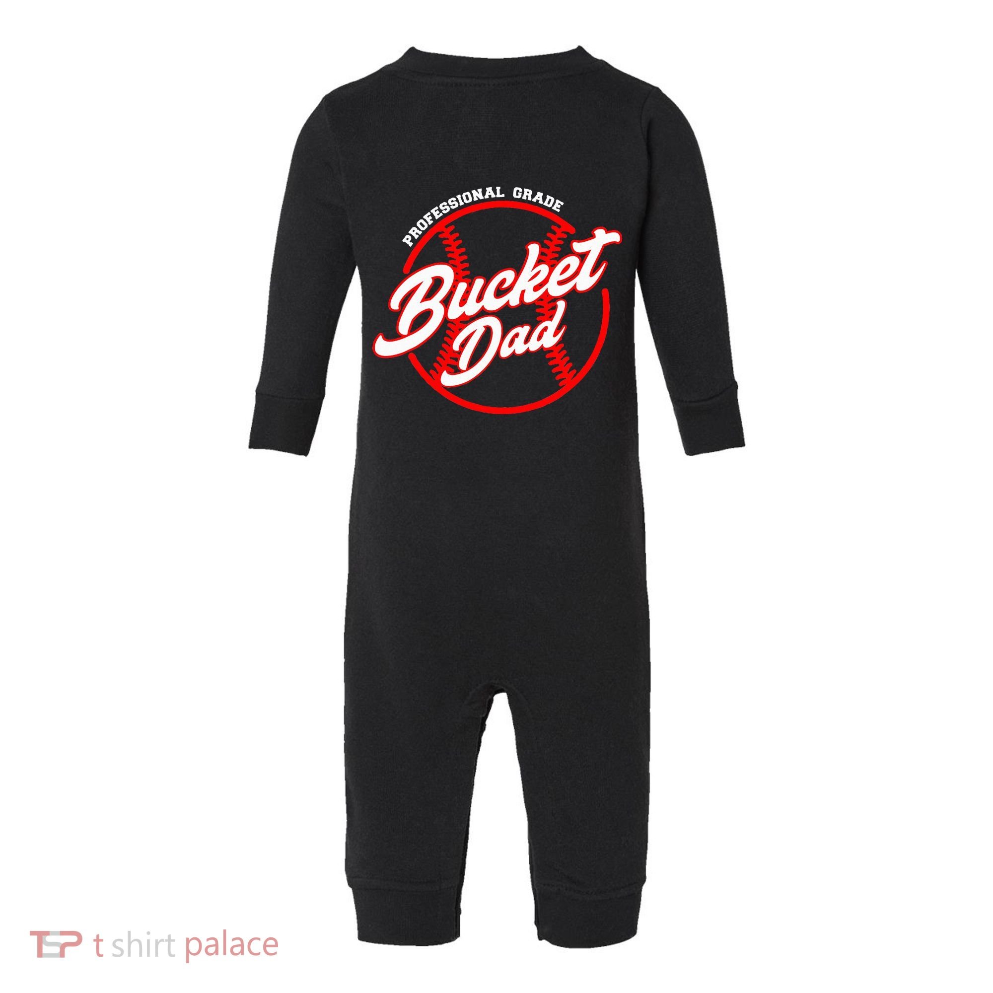 Bucket Dad Baseball Softball Pitcher Catcher Infant Fleece One Piece