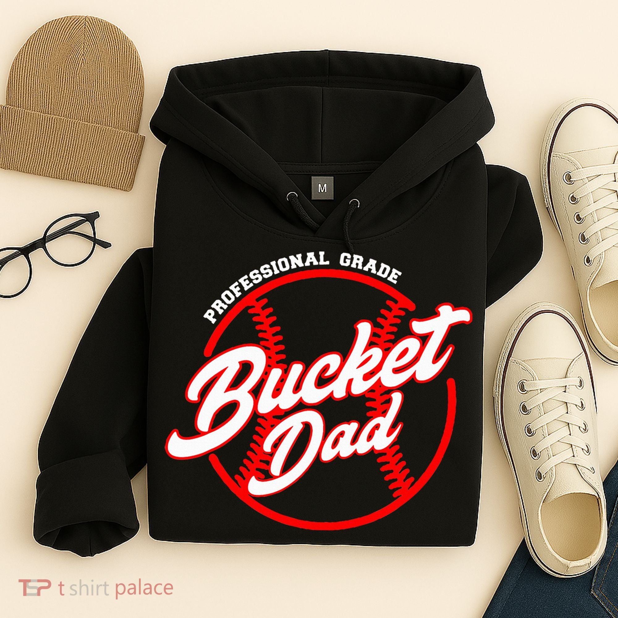 Bucket Dad Baseball Softball Pitcher Catcher Hoodie