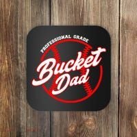 Bucket Dad Baseball Softball Pitcher Catcher Coaster thumb 0