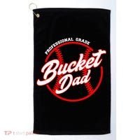 Bucket Dad Baseball Softball Pitcher Catcher Golf Towel thumb 0