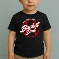 Bucket Dad Baseball Softball Pitcher Catcher Toddler T-Shirt thumb 2