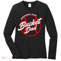 Bucket Dad Baseball Softball Pitcher Catcher Women's Long Sleeve Shirt thumb 0
