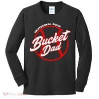Bucket Dad Baseball Softball Pitcher Catcher Kids Long Sleeve Shirt thumb 0