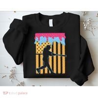 Baseball Drip Bat B.oys Ice Cream American Flag 4th Of July Sweatshirt thumb 2
