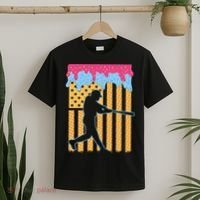 Baseball Drip Bat B.oys Ice Cream American Flag 4th Of July T-Shirt thumb 2