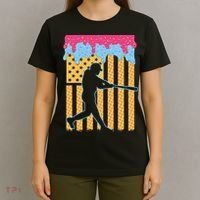 Baseball Drip Bat B.oys Ice Cream American Flag 4th Of July T-Shirt thumb 4