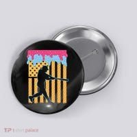 Baseball Drip Bat B.oys Ice Cream American Flag 4th Of July Button thumb 0