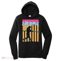 Baseball Drip Bat B.oys Ice Cream American Flag 4th Of July Women's Hoodie thumb 0