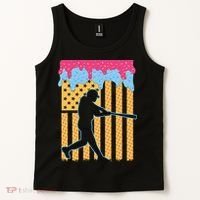 Baseball Drip Bat B.oys Ice Cream American Flag 4th Of July Tank Top thumb 2