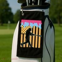 Baseball Drip Bat B.oys Ice Cream American Flag 4th Of July Golf Towel thumb 2