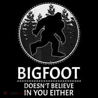 Bigfoot Doesn't Believe In You Either Sasquatch Long Sleeve Shirt thumb 2