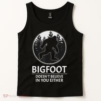 Bigfoot Doesn't Believe In You Either Sasquatch Tank Top thumb 2