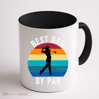 Best Dad By Par For Golf Dad Funny Father’S Day Dad Jokes Golfer Dad Funny Dad Coffee Mug thumb 1