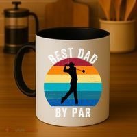 Best Dad By Par For Golf Dad Funny Father’S Day Dad Jokes Golfer Dad Funny Dad Coffee Mug thumb 4