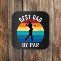 Best Dad By Par For Golf Dad Funny Father’S Day Dad Jokes Golfer Dad Funny Dad Coaster thumb 0