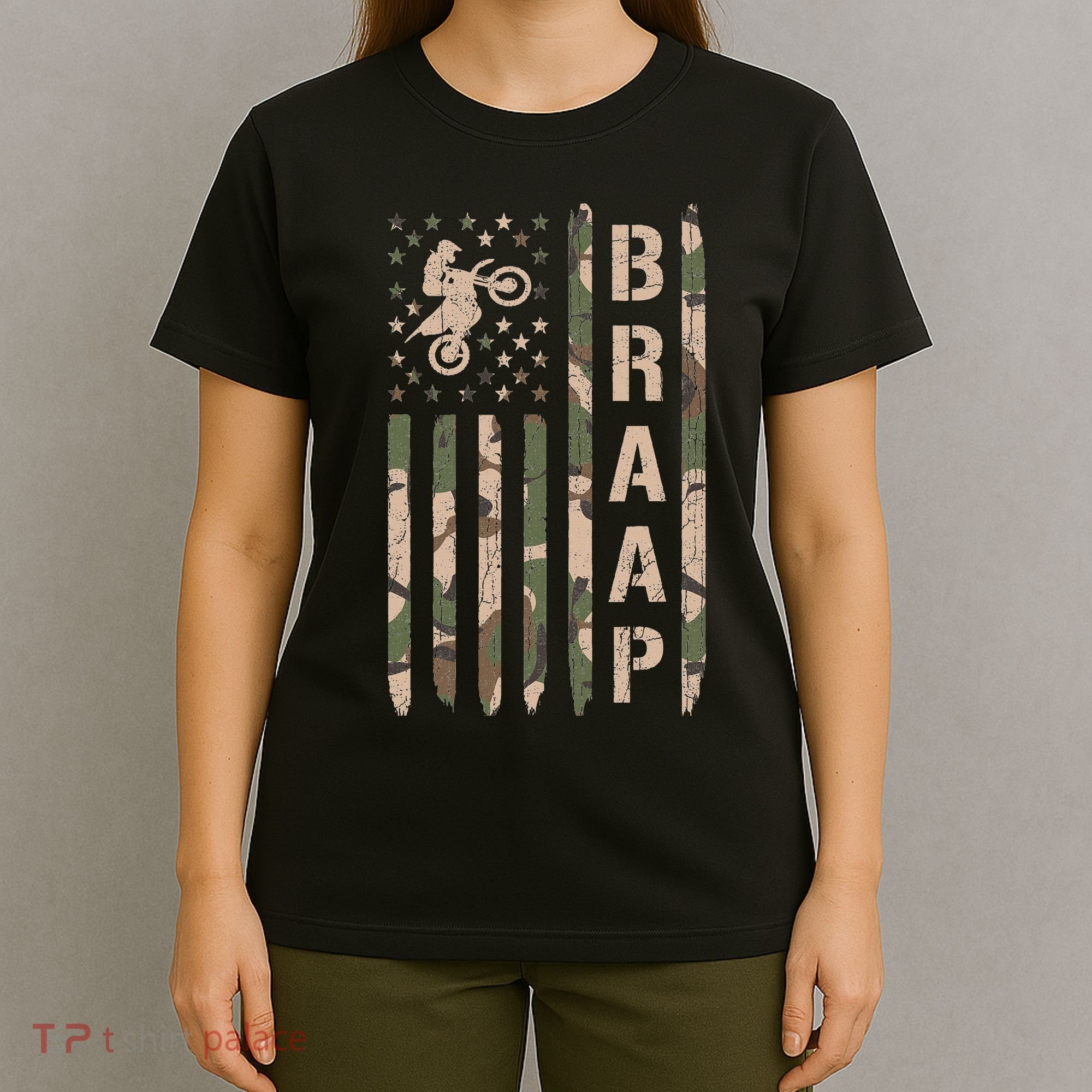 Braap Dirt Bike Camo Motocross Racing Supercross Gift T-Shirt