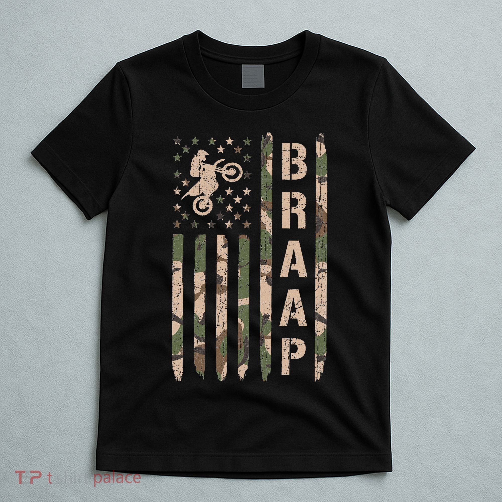 Braap Dirt Bike Camo Motocross Racing Supercross Gift T-Shirt