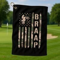 Braap Dirt Bike Camo Motocross Racing Supercross Gift Golf Towel thumb 1