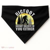 Bigfoot Doesn't Believe In You Either Distressed USA-Made Doggie Bandana thumb 0