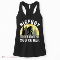 Bigfoot Doesn't Believe In You Either Distressed Women's Tank Top thumb 0