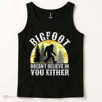 Bigfoot Doesn't Believe In You Either Distressed Tank Top thumb 2