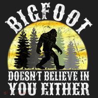 Bigfoot Doesn't Believe In You Either Distressed Golf Towel thumb 3